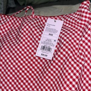 Stylish Red and White Gingham Skirt